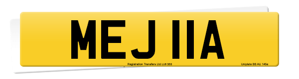 Registration number MEJ 11A